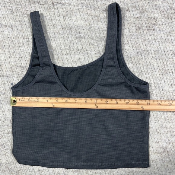 Marine Layer Tak Top Gray Women Small Gray Luxe Ribbed Textured Hiking Outdoor - Picture 11 of 12